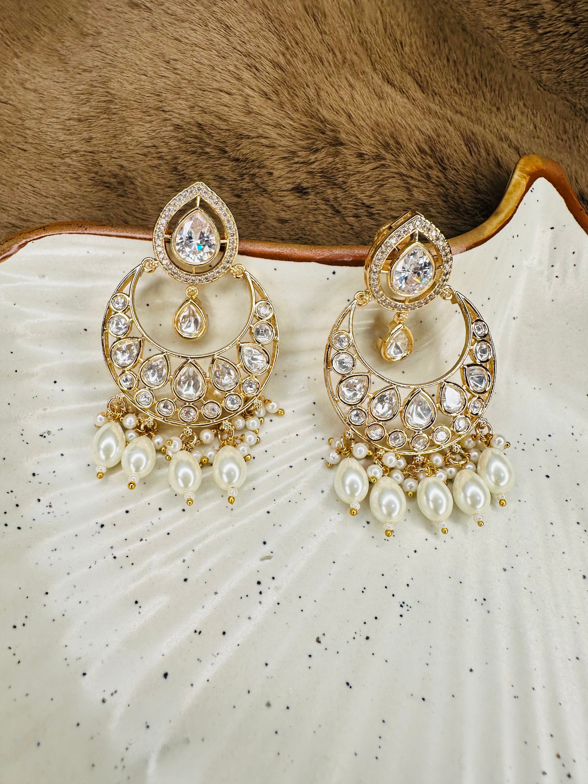 white-stone-american-diamond-earrings-bridal