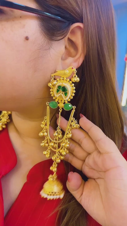 Antique Gold Ethnic Earrings by Hey Bae