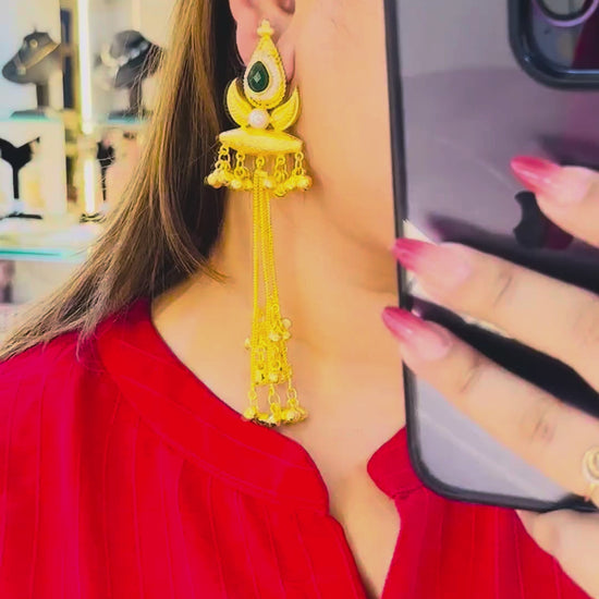 Antique Gold Ethnic Earrings by HeyBae