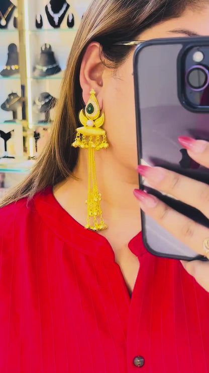 Antique Gold Ethnic Earrings by HeyBae
