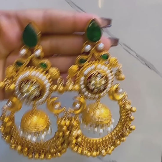 Matte Gold Festive Earrings by Hey Bae