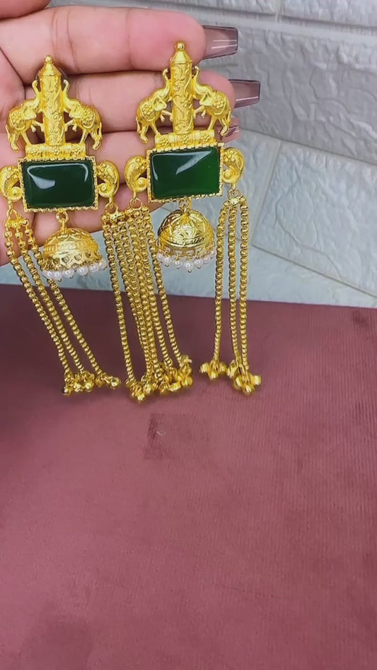 HeyBae Antique Golden Earrings
