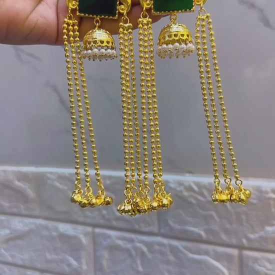 Brass Antique Dual-Tone Earrings for Women