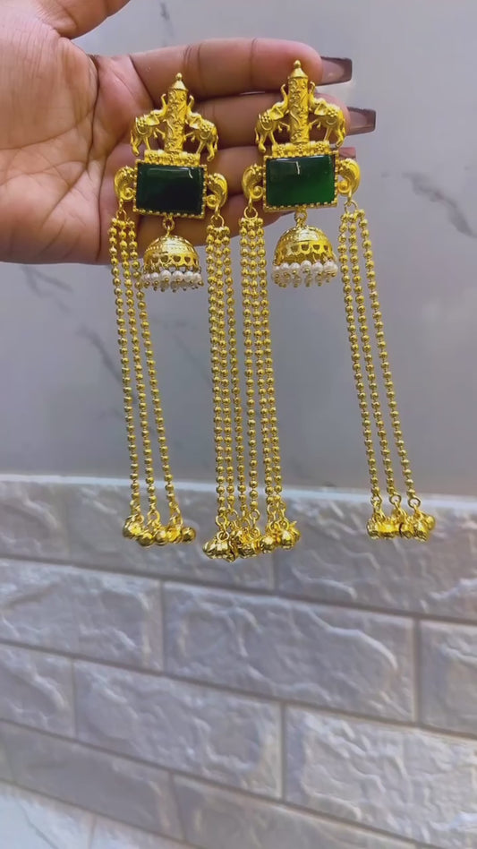 Brass Antique Dual-Tone Earrings for Women