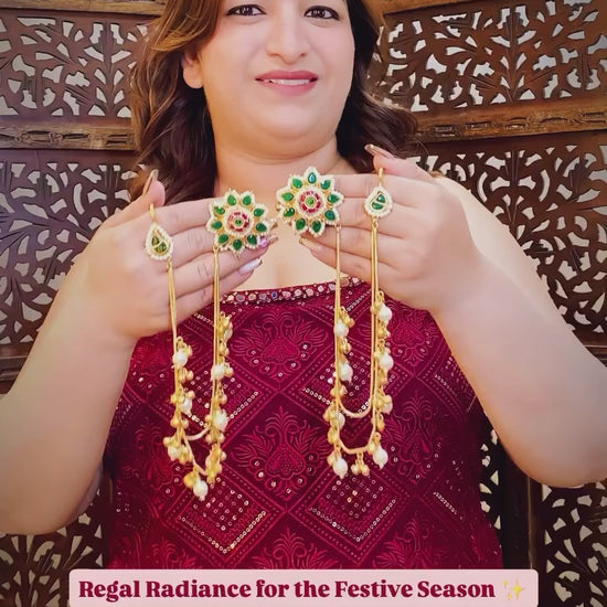 Hey Bae Handcrafted Kundan Earrings