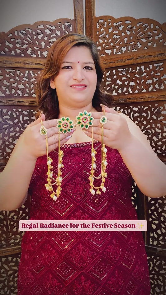 Hey Bae Handcrafted Kundan Earrings