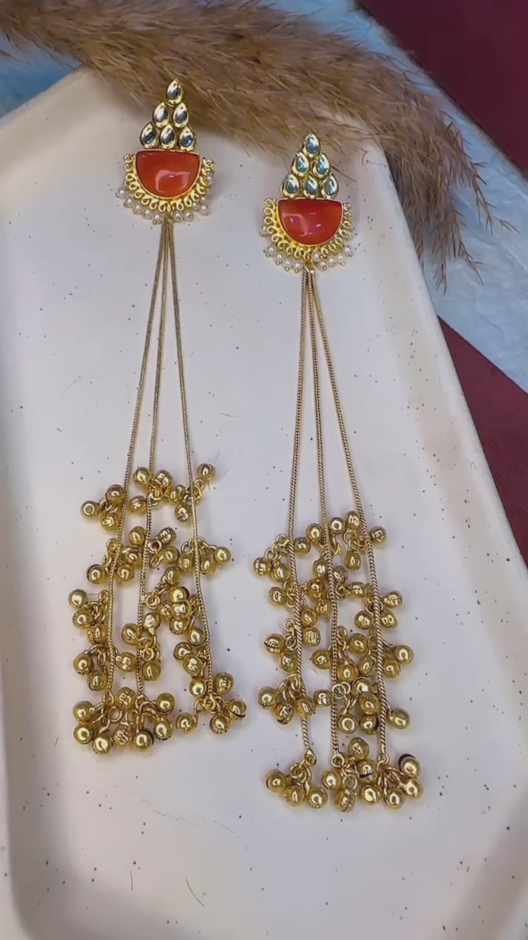 Traditional Brass Ethnic Earrings for Women India